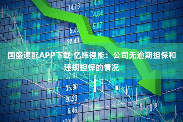 国盛速配APP下载 亿纬锂能：公司无逾期担保和违规担保的情况